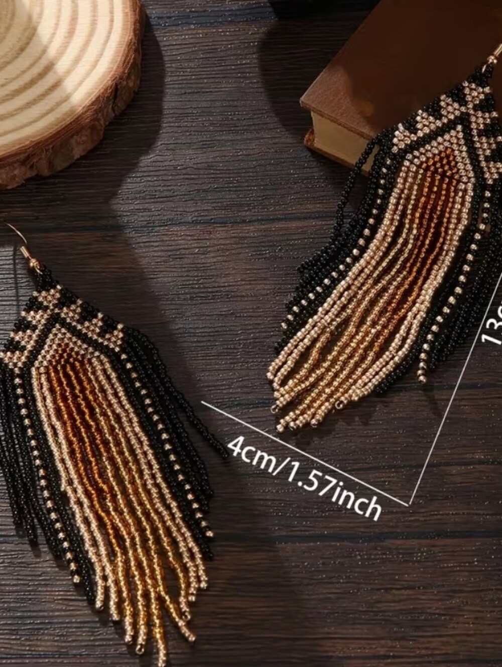 Unique Western Beaded Earrings - Picture 5 of 5